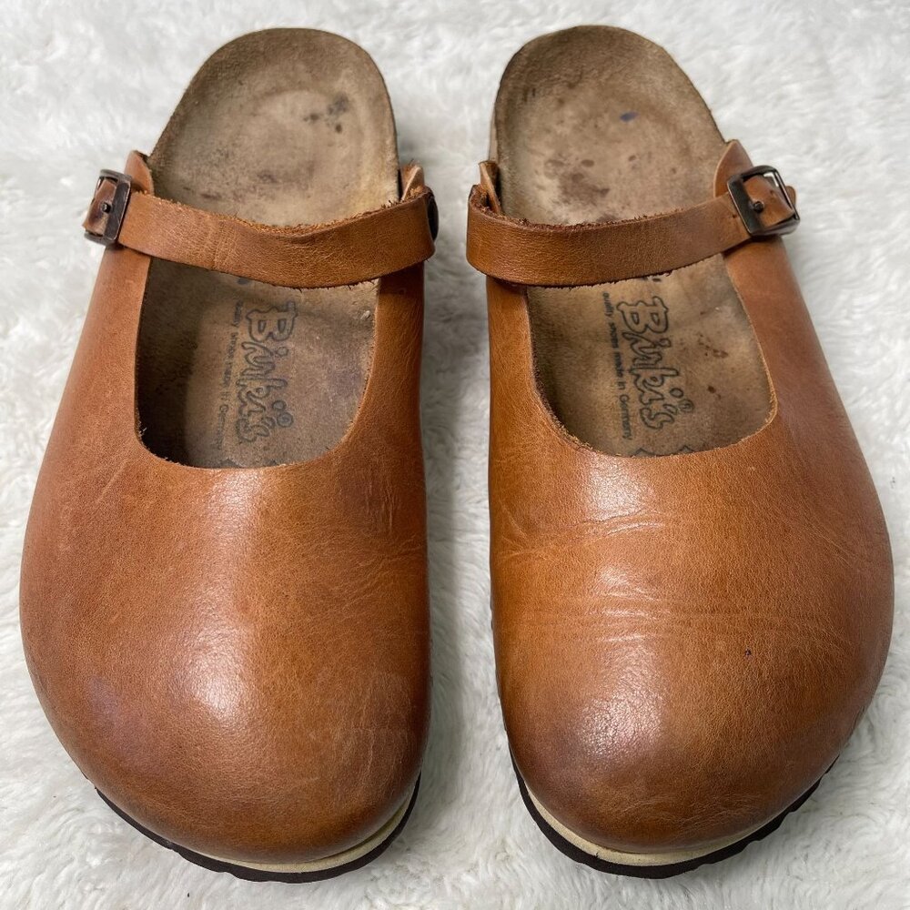 Birki's by Birkenstock Women's Brown Mary Jane Leather Shoes Size 10 (women’s).